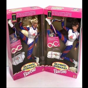 1995 Vintage Olympic Gymnast Barbie Dolls Lot of 2